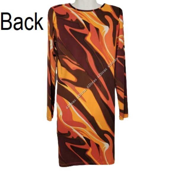 Colorful Long Sleeve Viscose  Tunic Dress  Size XS  Size S - NWOT - Picture 2 of 15